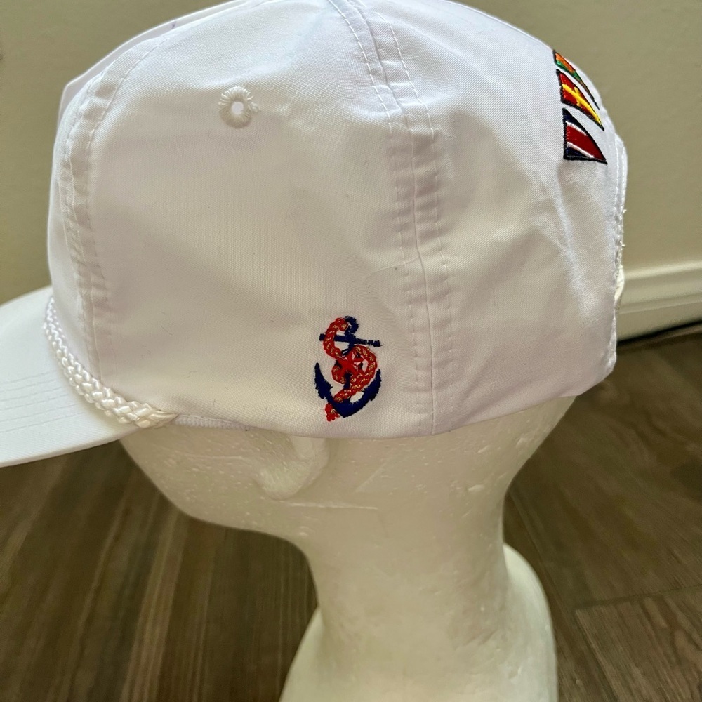 White Cap with Embroidered Logo - Picture 6 of 9